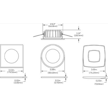 Imtra - Ventura-RS PowerLED Downlight - 10-30VDC, 4.7W, Brushed Stainless Steel, Warm White (ILIM30472) — Quality Boat Parts