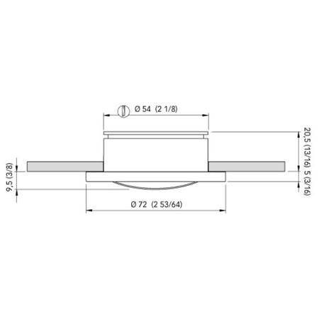 Quick Marine - Venus 72 LED Courtesy Light (Blue, 10/30V, 4W, Stainless Steel) (FASP3042X15CE00) — Quality Boat Parts