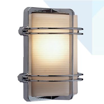 Mega LED - Docking Light - Wall Type, Nautical Style Light, From Chromium Plated, For E26/E27 Bulbs (30101) — Quality Boat Parts