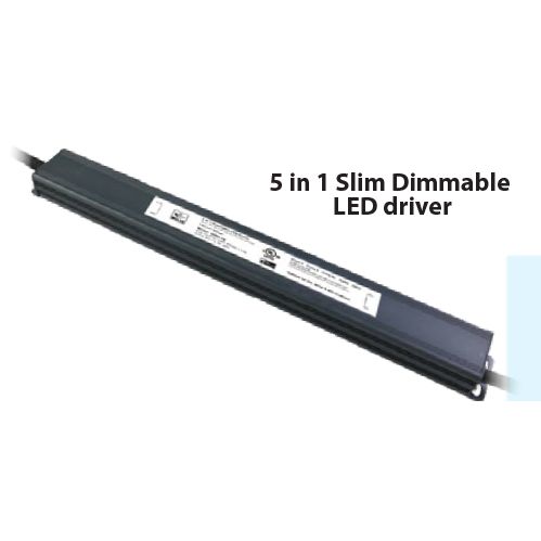 Mega LED - Driver Power Supply - 5 in 1 Slim Dimmable, 100-277V AC, 12VDC, 5A, 60W (33861-12) — Quality Boat Parts
