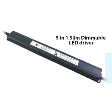 Mega LED - Driver Power Supply - 5 in 1 Slim Dimmable, 100-277V AC, 12VDC, 5A, 60W (33861-12) — Quality Boat Parts