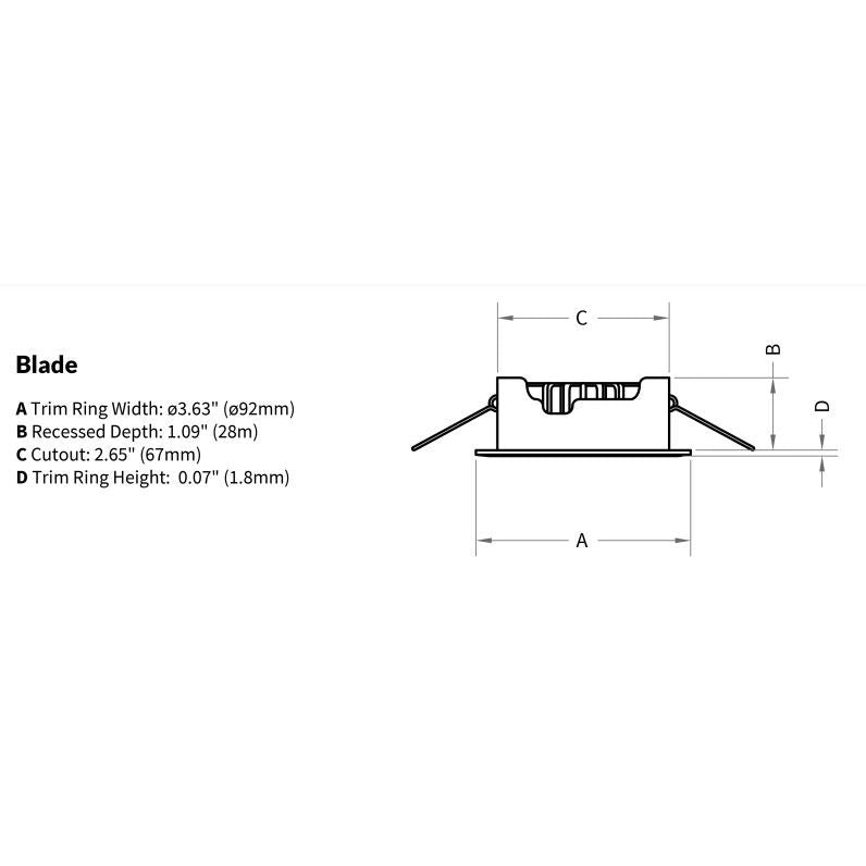 Imtra - Blade PowerLED Downlight - 10-40VDC, Stainless Steel, 4.7W, IP65 — Quality Boat Parts