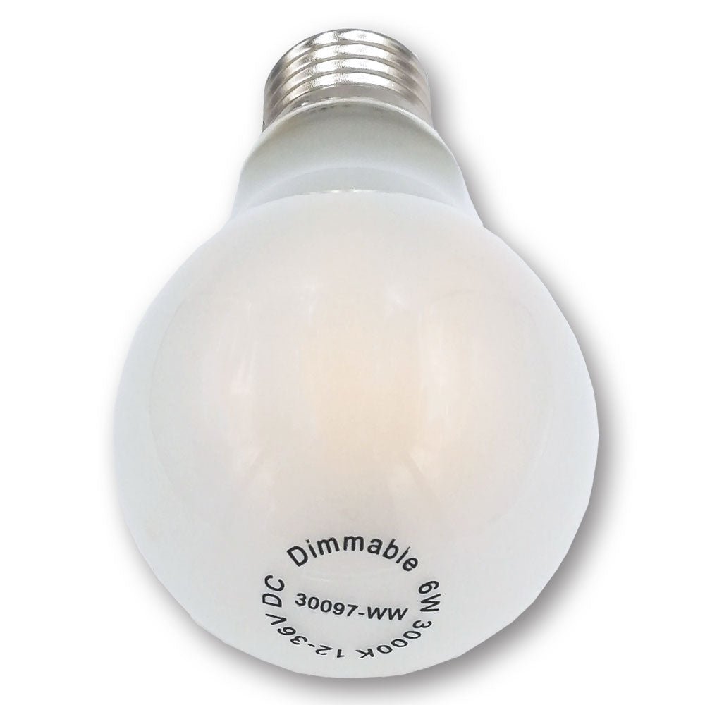 Mega LED - LED Replacement Bulb - E27 Type, 6.0 Watt, 630 Lumens, 12-36V DC, Beam Angle 360°, 3000K (30097) — Quality Boat Parts