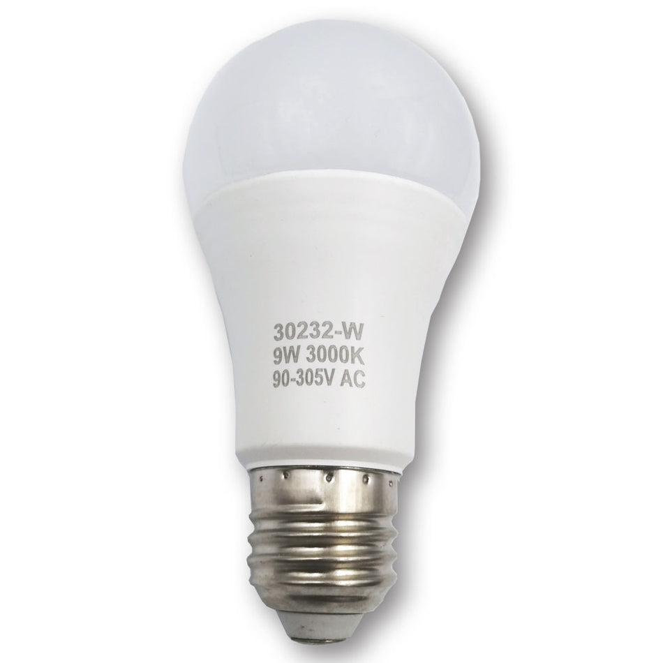 Mega LED - LED Replacement Bulb - E26/E27 Type, 8.9 Watt, 1000 Lumens, 120-220V AC, Beam Angle 180°, 3000K (34208-WW) — Quality Boat Parts