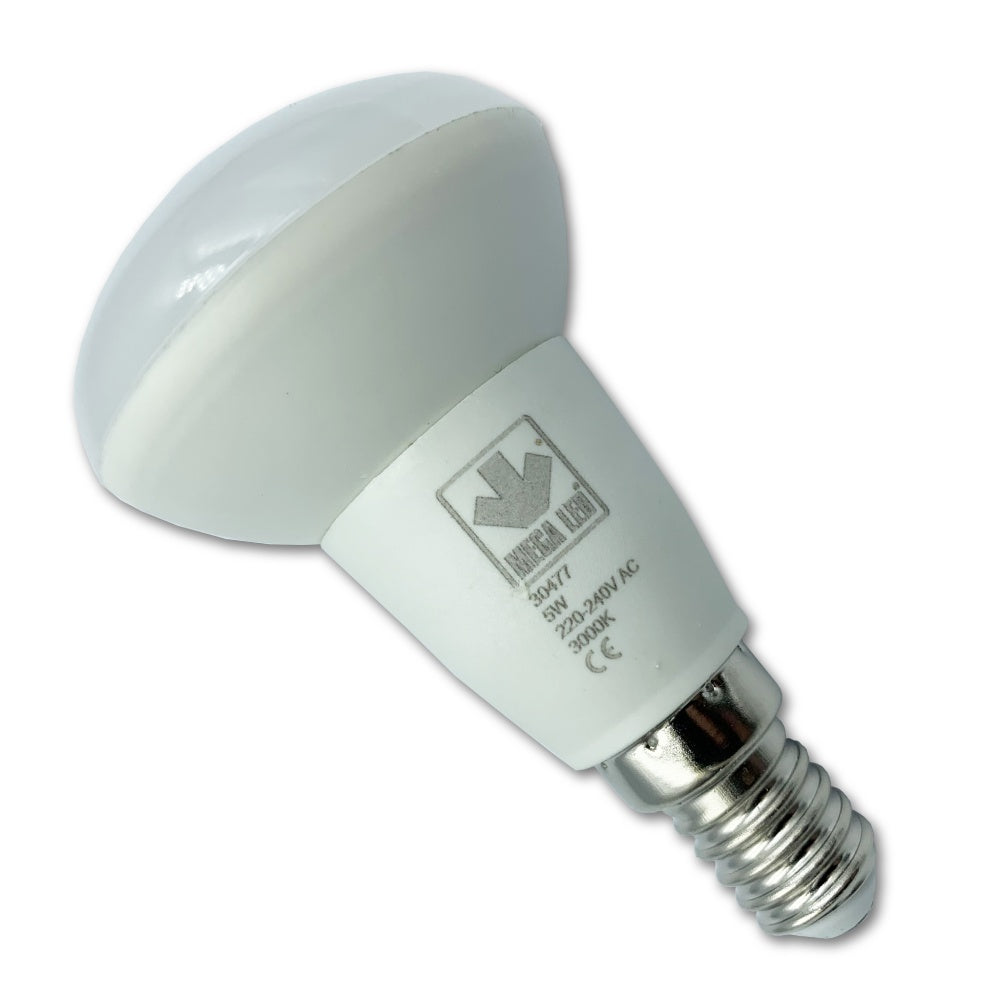 Mega LED - LED Replacement Bulb - E14/R50 Type, 5.0 Watt, 480 Lumens, 220-240V AC, Beam Angle 180°, 3000K (30477) — Quality Boat Parts