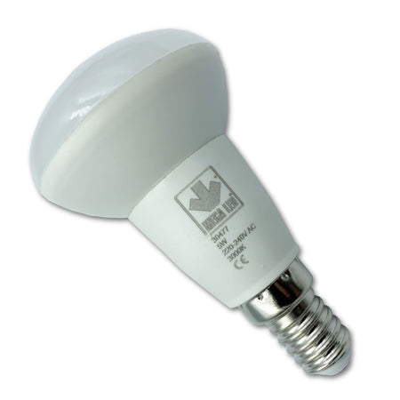 Mega LED - LED Replacement Bulb - E14/R50 Type, 5.0 Watt, 480 Lumens, 220-240V AC, Beam Angle 180°, 3000K (30477) — Quality Boat Parts