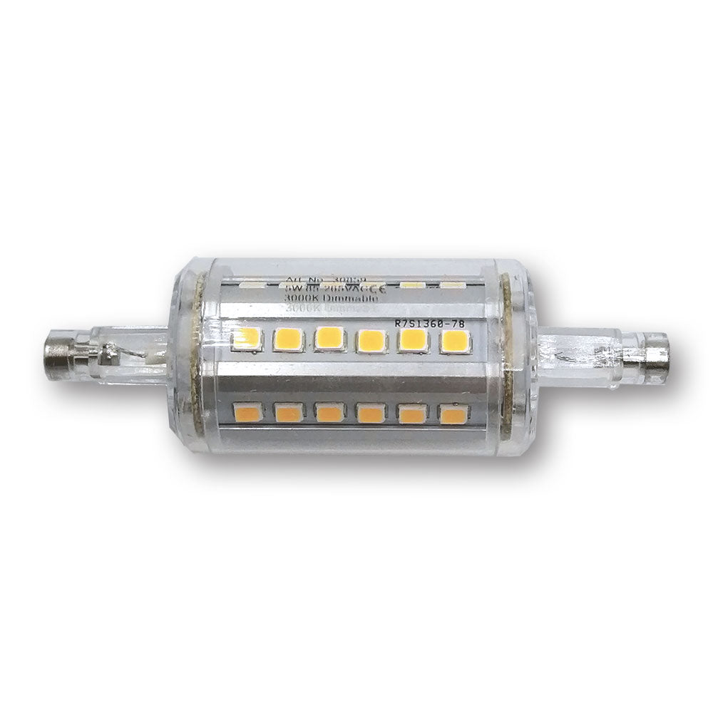 Mega LED - LED Replacement Bulb - R7S Type, 5 Watt, 500 Lumens, 85-265V AC, Beam Angle 360°, 3000K (30859) — Quality Boat Parts