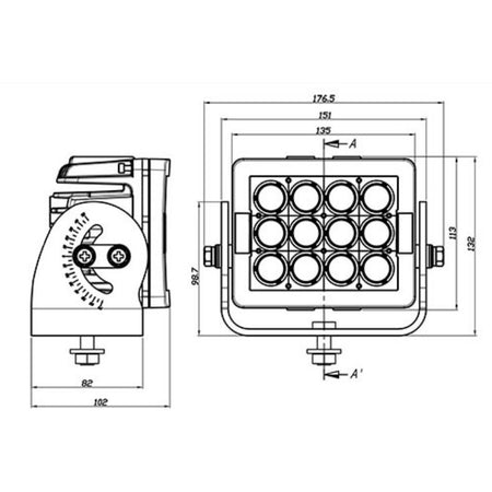 Imtra - Offshore 12-LED Marine Deck Light - 11-65VDC, 84W, IP68/69K, 5700K, Cool White — Quality Boat Parts
