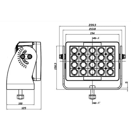 Imtra - Offshore 20-LED Marine Deck Light - 140W, IP68/69K, 5700K, Cool White — Quality Boat Parts