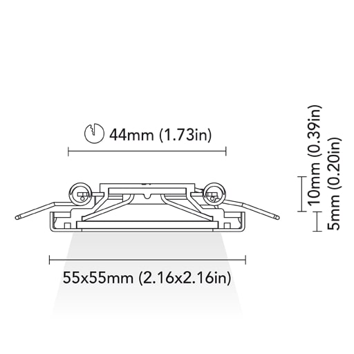 BCM - Charlotte 55 Downlight - 1.5W, 3000K Warm White, 8-32V, IP66, 88Lm — Quality Boat Parts