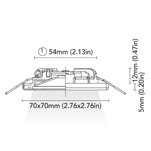 BCM - Charlotte 70 Downlight - 2W, 3000K Warm White, 8-32V, IP66, 191Lm — Quality Boat Parts