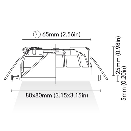 BCM - Charlotte 80 Downlight - 4W, 3000K Warm White, 8-32V, IP66, 323Lm — Quality Boat Parts