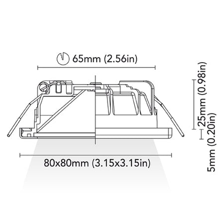 BCM - Charlotte 80 Downlight - 4W, 3000K Warm White, 8-32V, IP66, 323Lm — Quality Boat Parts