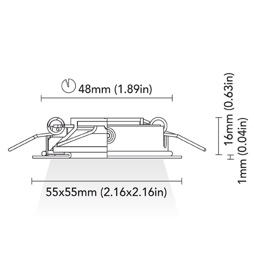 BCM - Venice 55 Downlight - 1.5W, 3000K Warm White, 8-32V, IP66, 67Lm — Quality Boat Parts