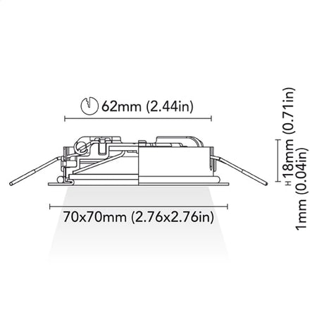 BCM - Venice 70 Downlight - 2W, 3000K Warm White, 8-32V, IP66, 149Lm — Quality Boat Parts