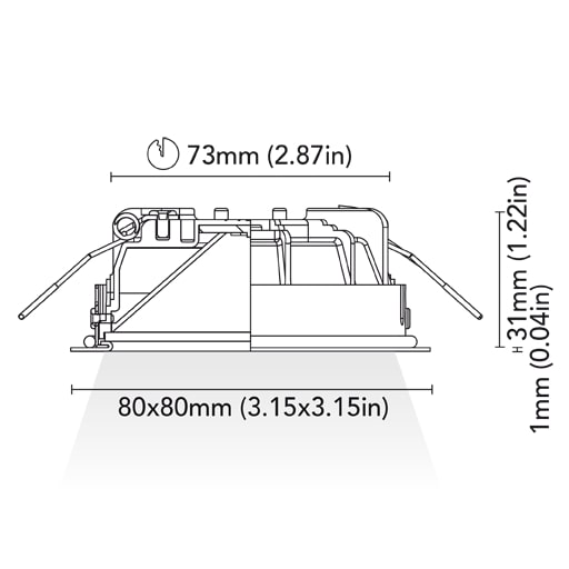 BCM - Venice 80 Downlight - 4W, 8-32V, IP66, Opal Screen, Wide Beam — Quality Boat Parts