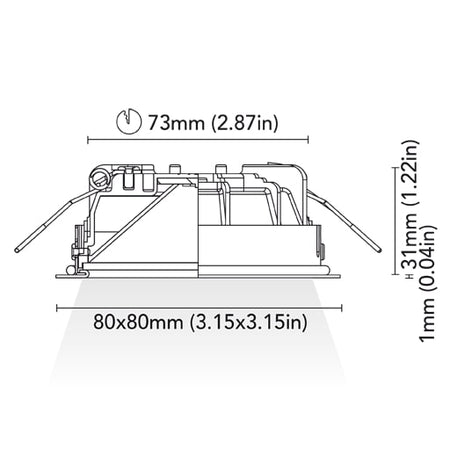 BCM - Venice 80 Downlight - 4W, 8-32V, IP66, Opal Screen, Wide Beam — Quality Boat Parts