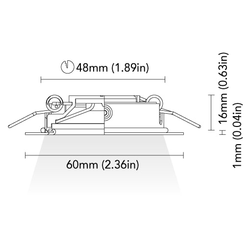 BCM - Malibu 60 Downlight - 1.5W, 3000K Warm White, 8-32V, IP66, 88Lm — Quality Boat Parts