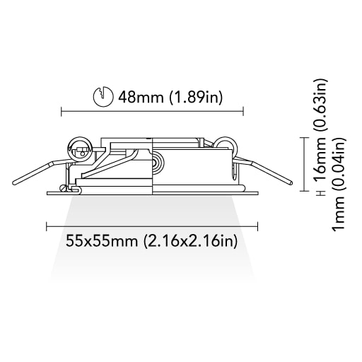 BCM - Seattle 55 Downlight - 1.5W, 3000K Warm White, 8-32V, IP66, 88Lm — Quality Boat Parts