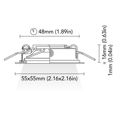BCM - Seattle 55 Downlight - 1.5W, 3000K Warm White, 8-32V, IP66, 88Lm — Quality Boat Parts