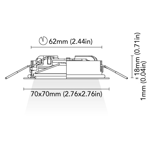 BCM - Seattle 70 Downlight - 2W, 8-32V, IP66, Opal Screen, Wide Beam — Quality Boat Parts
