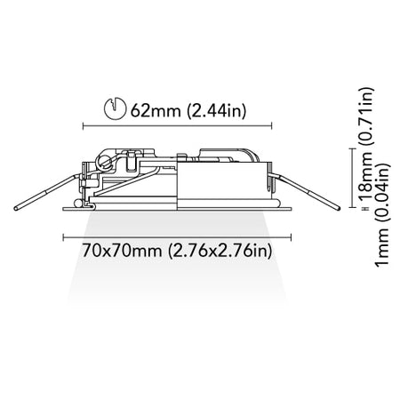 BCM - Seattle 70 Downlight - 2W, 8-32V, IP66, Opal Screen, Wide Beam — Quality Boat Parts