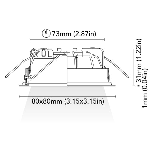BCM - Seattle 80 Downlight - 4W, 8-32V, IP66, Opal Screen, Wide Beam — Quality Boat Parts