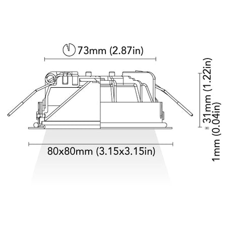 BCM - Seattle 80 Downlight - 4W, 8-32V, IP66, Opal Screen, Wide Beam — Quality Boat Parts