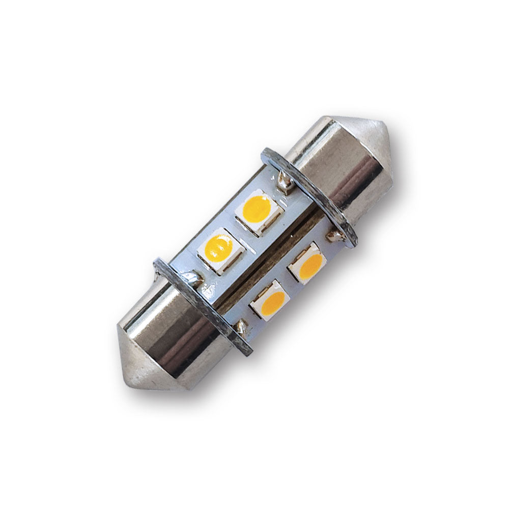 Mega LED - LED Replacement Bulb - Festoon Type, 0.8 Watt, 72 Lumens, 10-30V DC, Warm White (30020-WW) — Quality Boat Parts