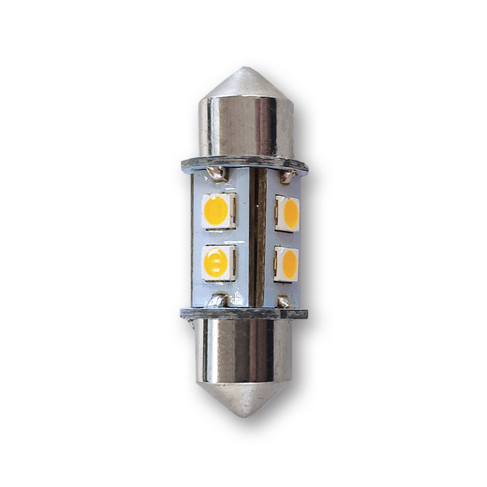 Mega LED - LED Replacement Bulb - Festoon Type, 0.8 Watt, 84 Lumens, 10-30V DC, Cool White (30020-CW) — Quality Boat Parts