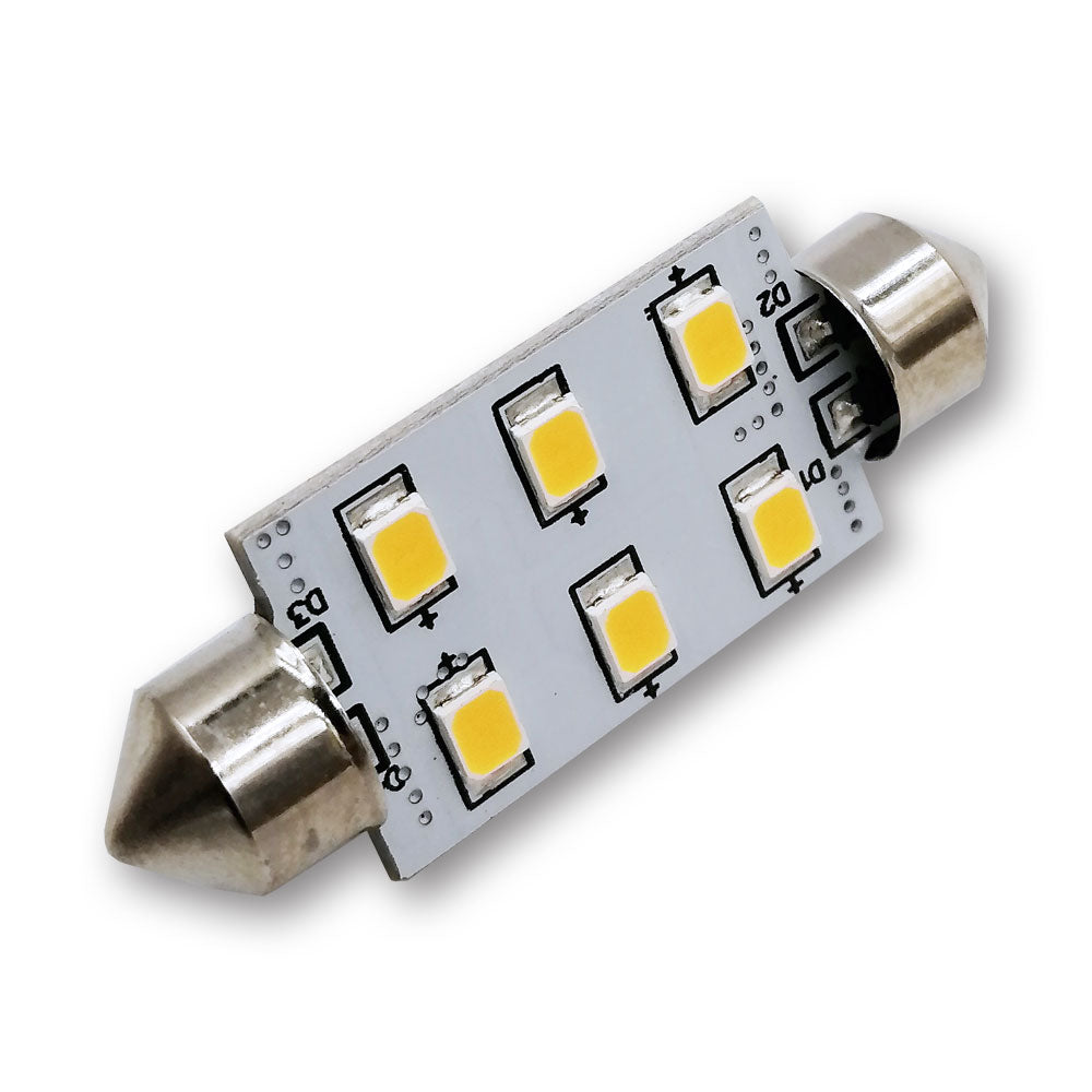 Mega LED - LED Replacement Bulb - Festoon Type, 1.5 Watt, 107 Lumens, 10-30V DC, Warm White (30023-WW) — Quality Boat Parts