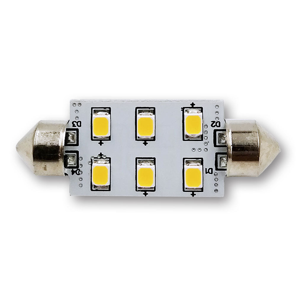 Mega LED - LED Replacement Bulb - Festoon Type, 1.5 Watt, 107 Lumens, 10-30V DC, Warm White (30023-WW) — Quality Boat Parts