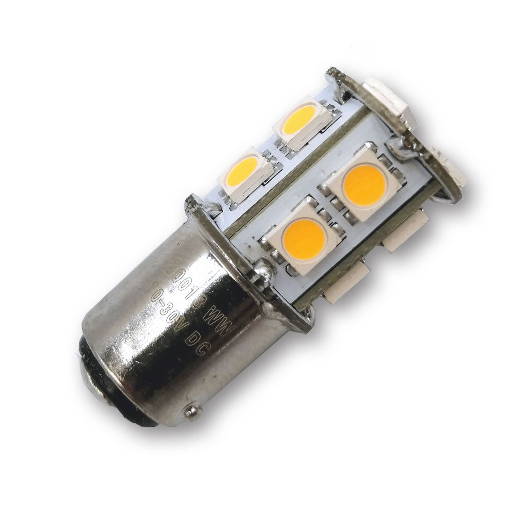 Mega LED - LED Replacement Bulb - BA15D Type, 2.5 Watt, 190 Lumens, 10-30V DC, Warm White (30013-WW) — Quality Boat Parts