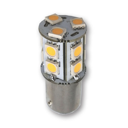 Mega LED - LED Replacement Bulb - BA15D Type, 2.5 Watt, 190 Lumens, 10-30V DC, Warm White (30013-WW) — Quality Boat Parts