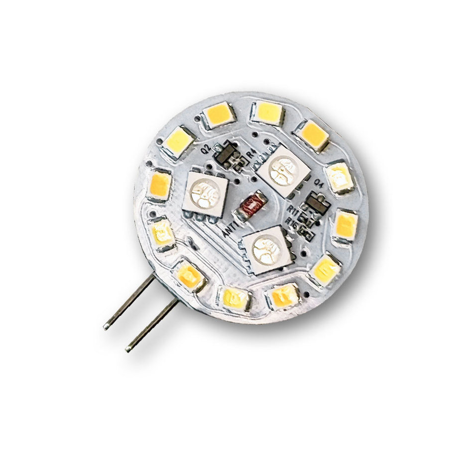 Mega LED - LED Replacement Bulb - G4 Side Pins Type, 3x1.1W, 3x110 Lumens, Warm White, RGB (34126) — Quality Boat Parts