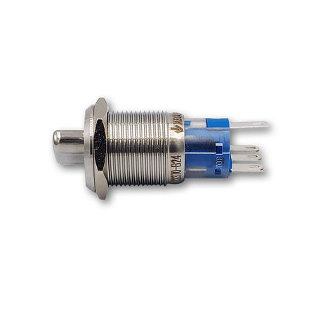 Mega LED - Switch Button - Waterproof IP67, Stainless Steel, Selector Switch, Illuminated, 24V, Red LED (32370-R24) — Quality Boat Parts