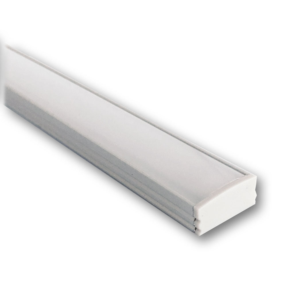 Mega LED - Aluminum Profile - Slim Recessed, Width 17.5mm (0.68") X Height 8.2mm (0.03"), Length 2 Meters (30211) — Quality Boat Parts