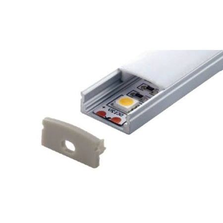 Mega LED - Aluminum Profile - Slim Recessed, Length 2 Meters, Flat Top Cover (30211-FLAT) — Quality Boat Parts