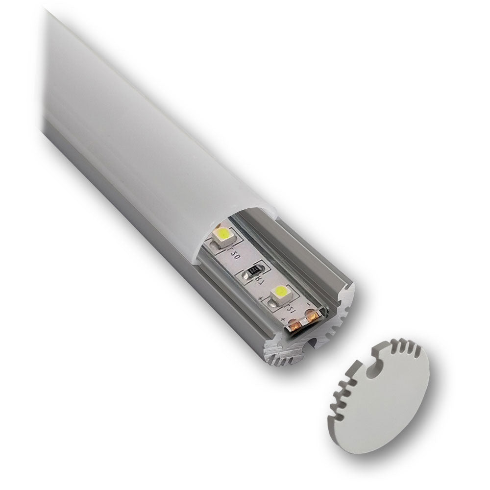 Mega LED - Aluminum Profile - Round Linear, Standard Length 2 Meters (30224) — Quality Boat Parts