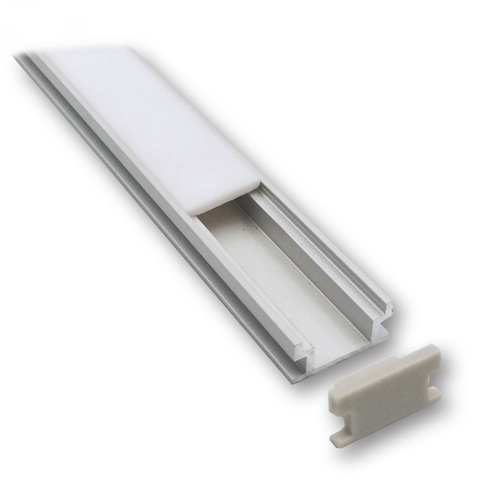 Mega LED - Aluminum Profile - Slim Recessed, Ideal For Floors, Length 2 Meters (30212) — Quality Boat Parts
