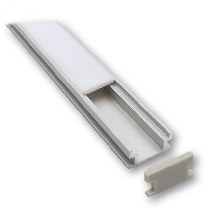 Mega LED - Recessed Aluminum Profile - Heavy Duty, Ideal For Floors/ Step Resistance, Length 2 Meter (30212HD) — Quality Boat Parts