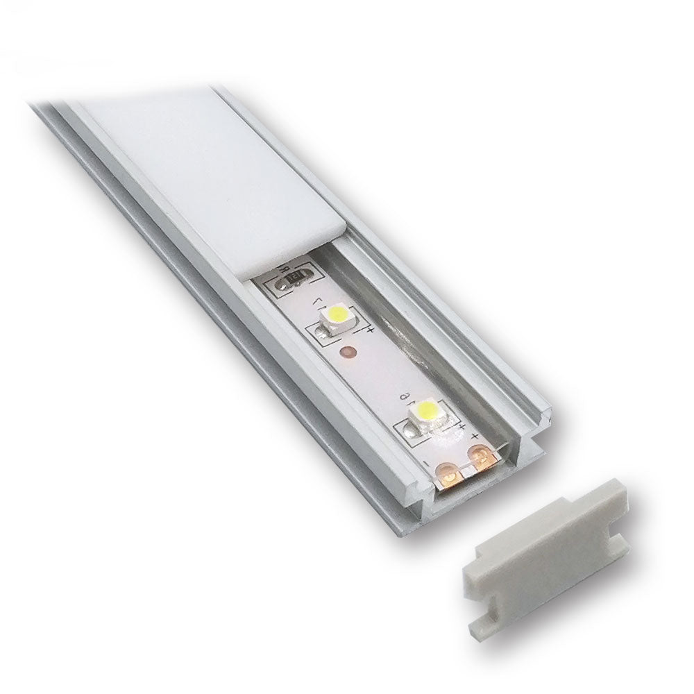 Mega LED - Recessed Aluminum Profile - Heavy Duty, Ideal For Floors/ Step Resistance, Length 2 Meter (30212HD) — Quality Boat Parts