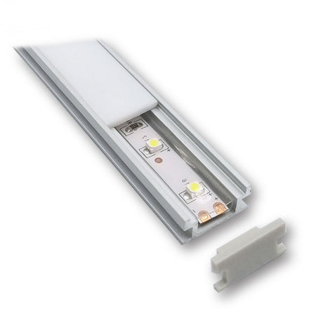 Mega LED - Recessed Aluminum Profile - Heavy Duty, Ideal For Floors/ Step Resistance, Length 2 Meter (30212HD) — Quality Boat Parts