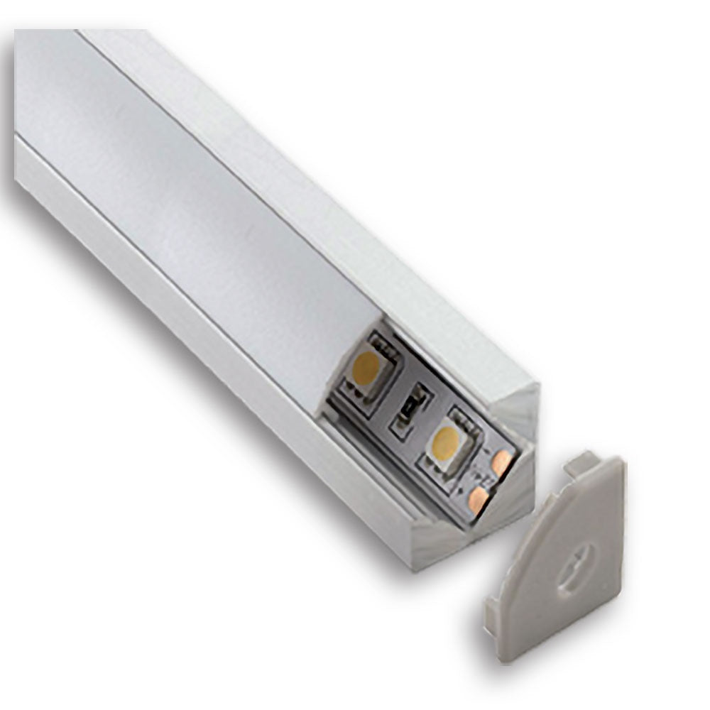 Mega LED - Angular Aluminum Profile - For Corners, Stairs, Width 18.5mm x Height 18.5mm, 2 Meter (30213) — Quality Boat Parts