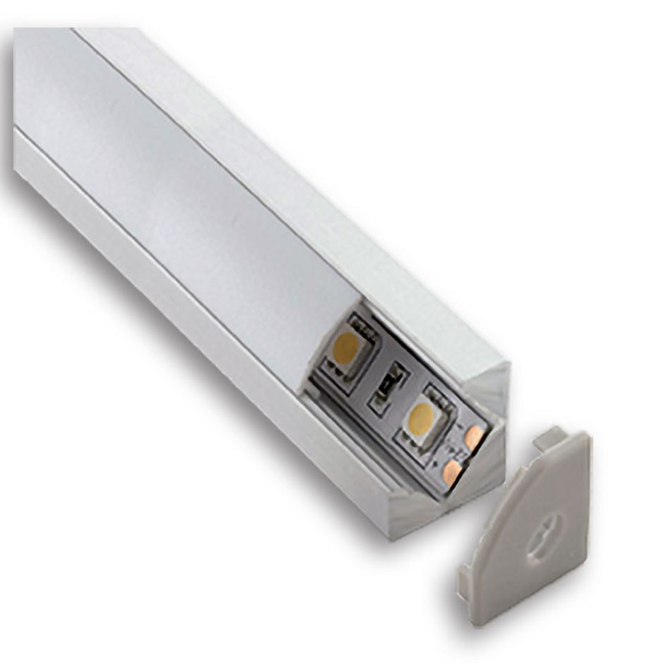 Mega LED - Angular Aluminum Profile - For Corners, Stairs, Width 18.5mm x Height 18.5mm, 2 Meter (30213) — Quality Boat Parts