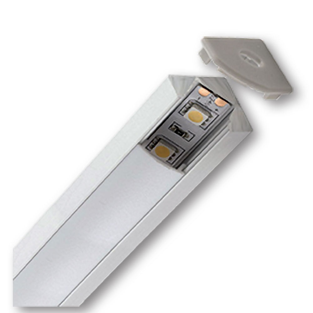 Mega LED - Angular Aluminum Profile - For Corners, Stairs, Width 18.5mm x Height 18.5mm, 2 Meter (30213) — Quality Boat Parts
