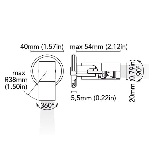 BCM - SIRIO Adjustable Reading Lamp - 1W, 3000K, 16-32VDC, Chrome, IP40, Dimmable (BCM2187-N-Z1W-3) — Quality Boat Parts