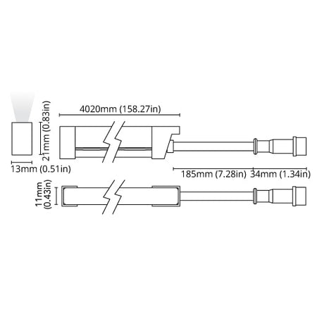 BCM - Wave Neonflex Side - 1M, 2700K, 24V, IP68 (BCM3404-27G3MT1) — Quality Boat Parts