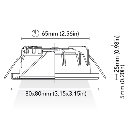 BCM - Miami 80 Downlight - 4W, 8-32V, IP66, Opal Screen, Wide Beam — Quality Boat Parts