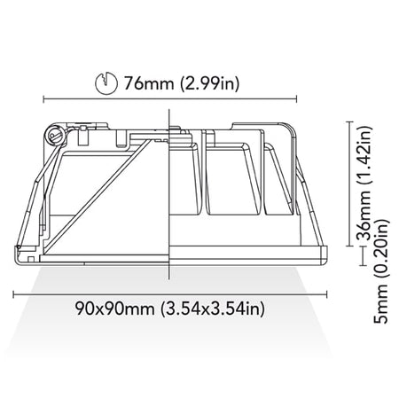 BCM - Miami 90 Downlight - 6W, 3000K Warm White, 8-32V, IP66, 260Lm — Quality Boat Parts